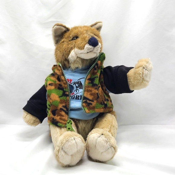 Build A Bear Workshop Coyote Plush With Outfit